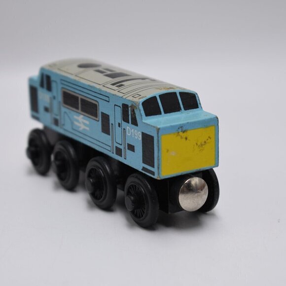 Thomas & Friends Wooden Railway 1997 Diesel D199 Spamcan Train Engine Blue - Picture 5 of 8